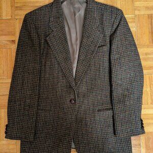Women's Orvis Harris Tweed Brown Wool Blazer